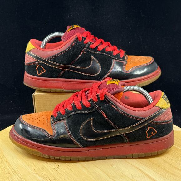 Nike Dunk Premium SB Low Hawaii Size 9 313170-003 Black Orange OG Rare Men Skate - Picture 1 of 11